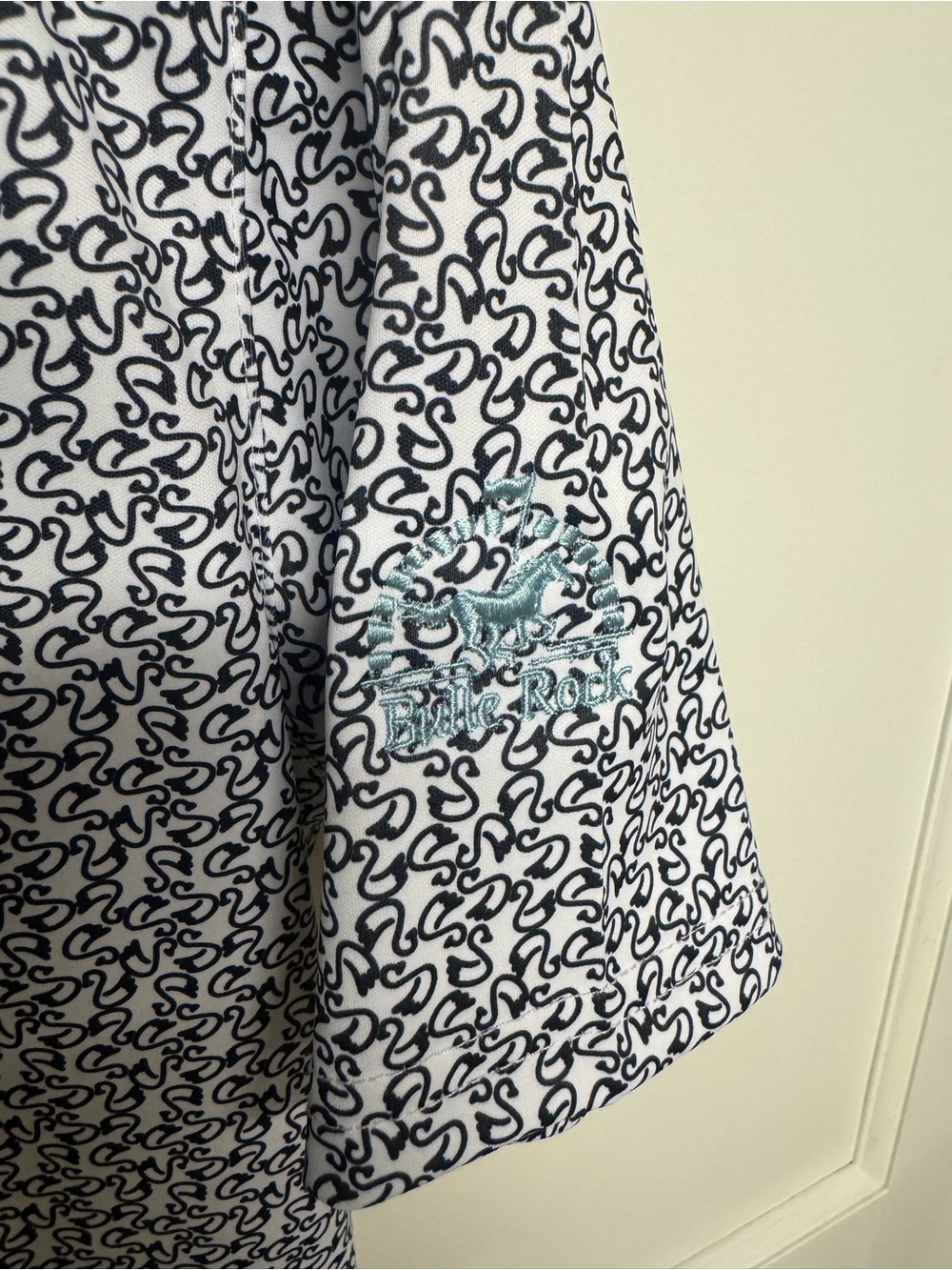 White & Black Patterned Swannies Bulle Rock polo